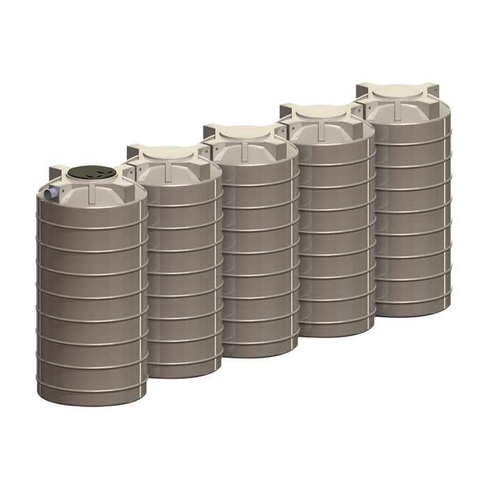Gough 5,000L Slimline Combo Tank supplied by Hank's Equipment Hire in the Whitsundays